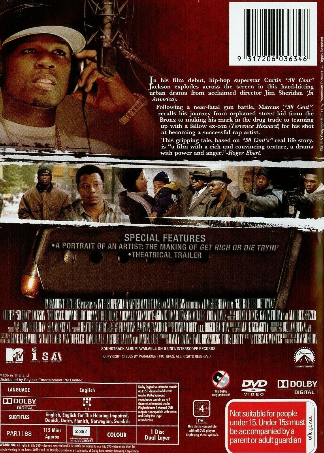 Curtis 50 CentCurtis Jackson Get rich Or Die Tryin DVD Paramount