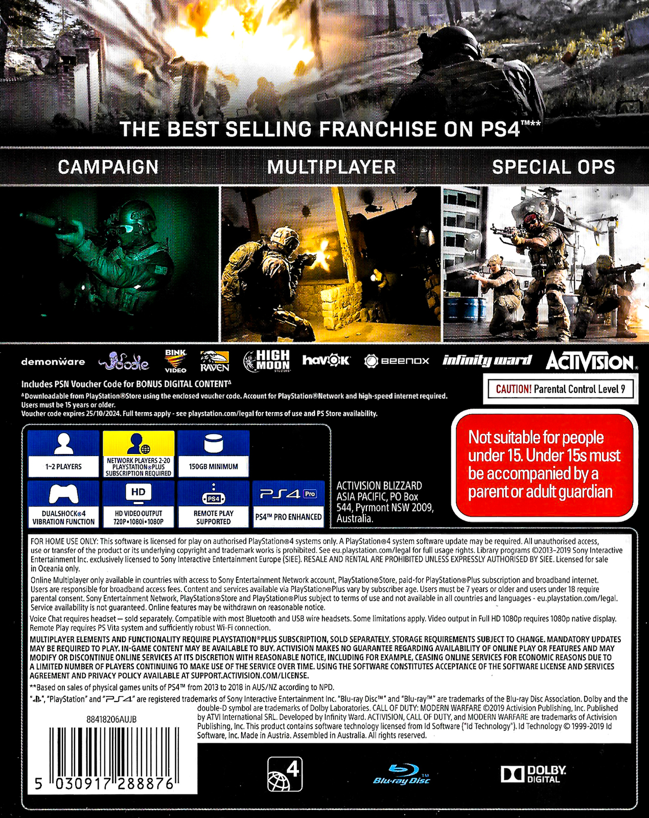 pre owned modern warfare ps4