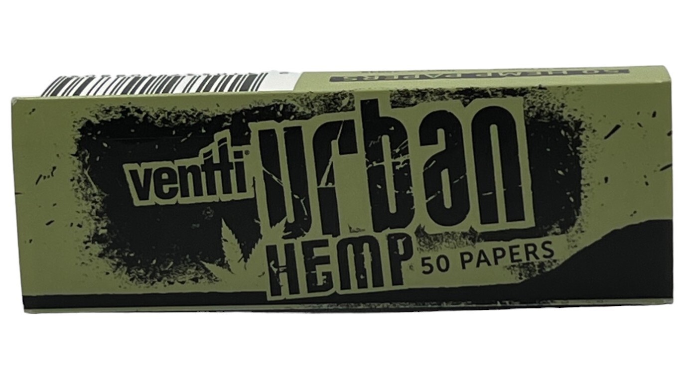 Box of Ventti Original Urban Hemp Papers With Tips (24 Packs x 50 Leave  Booklet)