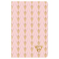 Clairefontaine Neo Deco Collection Sewn Spine Pocket Ruled Notebook, Zenith Powder Pink