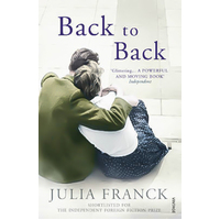 Back to Back -Julia Franck Novel Book