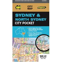 Sydney & North Sydney Pocket Map 260 22nd ed: City Map Hardcover Book