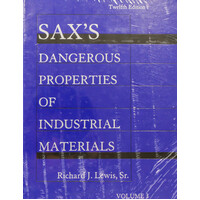 Sax's Dangerous Properties of Industrial Materials, Volume 3 - Hardcover Book