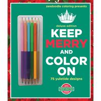 Zendoodle Coloring Presents Keep Merry and Color on Paperback Book