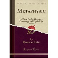 Metaphysic, Vol. 2 of 2 Hermann Lotze Paperback Book