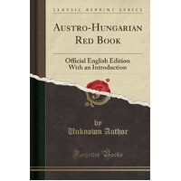 Austro-Hungarian Red Book Unknown Author Paperback Book