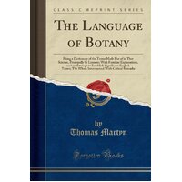 The Language of Botany Thomas Martyn Paperback Book
