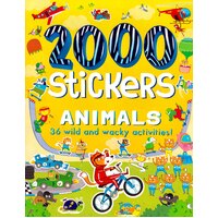 2000 Stickers Animals: 36 Wild And Wacky Activities! Paperback Book