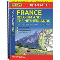 Philip's Road Atlas France, Belgium and The Netherlands Travel Book