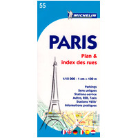 Paris Plan & Index des Rues Map [French]: Michelin City Map Paperback Book