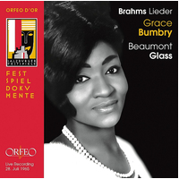 Brahms Lieder -Grace Bumbry, Beaumont Glass CD