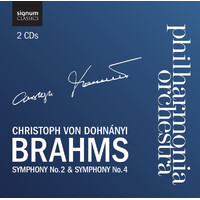 Brahms* / Christoph von Dohnányi / Philharmonia Orchestra – Symphony No.2 & Symphony No.4 CD