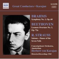 Karajan Conducts The Amsterdam Concertgebouw Brahms, Beethoven, Strauss - BRAHMS BEETHOVEN STRAUSS CD