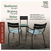 Beethoven Piano Trio Op.11 Brahms Clarinet Trio Weber Grand Duo -Manasse, Jon CD