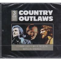 COUNTRY OUTLAWS - JOHNNY CASH - WILLIE NELSON - WAYLON JENNINGS on 3 Disc's NEW