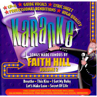 KARAOKE - songs from Faith Hill Volume 2 CD