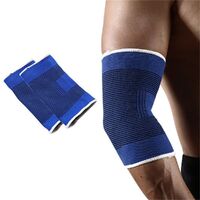 Pair of 2 Elbow Arm Sports Support Compression Wrap