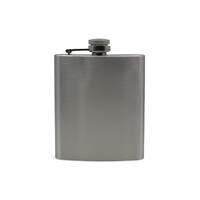 6oz Hip Flask Liquor Alcohol Stainless Steel Matte Black 