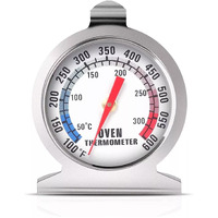 Stainless Steel Oven Thermometer Large Dial Kitchen Food Temperature