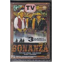 BONANZA VOL. 4 CLASSIC TV 3 CLASSIC EPISODES DVD