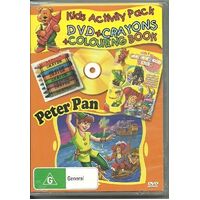 PETER PAN - KIDS ACTIVITY PACK CRAYONS COLOURING BOOK -Kids DVD New Region ALL