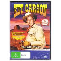 KIT CARSON Bill Williams TV Classic Western 3 Episodes B&W REGION FREE