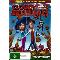 CLOUDY WITH A CHANCE OF MEATBALLS -Rare DVD Aus Stock Animated New