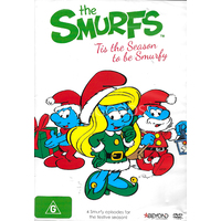 THE SMURFS: TIS THE SEASON TO BE SMURFY -Kids DVD Series Rare Aus Stock New