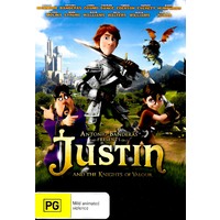 Justin and the Knights of Valour -Rare DVD Aus Stock -Family New Region 4