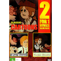 2 for 1 Movie - Tom Sawyer + Yankee Doodle -Kids DVD Rare Aus Stock New
