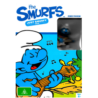 THE SMURFS : JUST SMURFY FOUR ( BONUS FIGURINE) -Kids DVD Series New Region 4