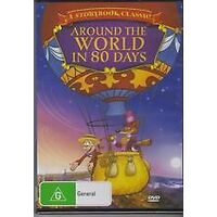 Around the World in 80 Days Animated Movie Kid's Cartoon Jules Verne AUS DVD Preowned: Disc Excellent