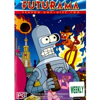 Futurama Season 1 Disc 2 -DVD Animated Series Rare Aus Stock Preowned: Excellent Condition