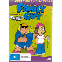 Family Guy Season Three Disc Three -DVD Comedy Series Rare Aus Stock 