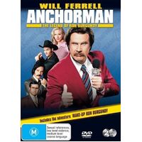 ANCHORMAN - THE LEGEND OF RON BURGUNDY DVD Preowned: Disc Excellent
