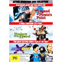 ACTION ADVENTURE KIDS COLLECTION LEGEND OF PIRATES POINT / ROBIN HOOD GANG / MOTO X KIDS DVD Preowned: Disc Excellent