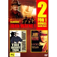 2 For 1 Classic John Wayne DVD Preowned: Disc Excellent