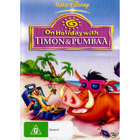 ON HOLIDAY WITH TIMON & PUMBAA -Rare DVD Aus Stock Animated Preowned: Excellent Condition