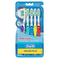 Oral B Fresh Clean Toothbrush Soft 5 Pack