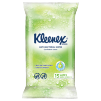 Anti-bacterial On-The-Go Wipes 15 Pack