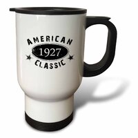 1947 American Classic - Personalized Birth Year Birthday Gift - Black Grunge Vintage Look - Funny - Travel Mug, 414 ml 14oz, Stainless Steel 3dRose