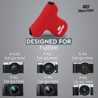 Fujifilm X-A5, X-A10, X-A3, X-A2, X-A1, X-M1 (16-50 Lens) Ultra Light Neoprene Camera Case - Red -MegaGear MG1008