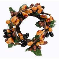 1" Primitive Mix Mini Pip Berry Floral Ring 6Pc Christmas Decoration - CWI Gifts