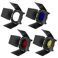 Neewer Barn Door & Honeycomb Grid & Gel Set for Hensel Elinchrom Photogenic