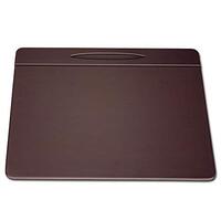 Office faux leather writing surface Pad with Pen Well -Dacasso Chocolate 43.2cm x 35.5cm (17" x 14")