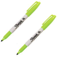 2 x Sharpie Fine Permanent Markers Lime