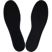 HappyStep 2 Pair Black Cotton Terry Barefoot Summer Insoles Size 9