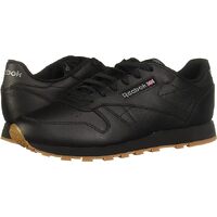 Reebok Women's Classic Leather Trainers, Intense Black/Gum, 5.5 US