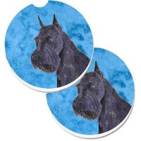 Set of 2 Car Coasters -Blue Schnauzer -Caroline's Treasures