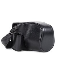 MegaGear Canon EOS M10 Ever Ready Genuine Leather Camera Case with Strap - Black